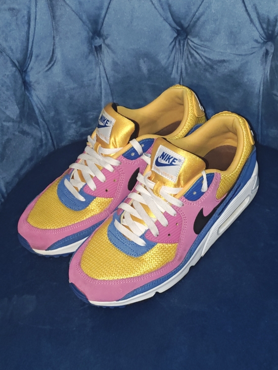 Nike Other - Nike Air Max 90 Multicolor Colorblock Low-Top Sneakers — Pink, Yellow & Blue